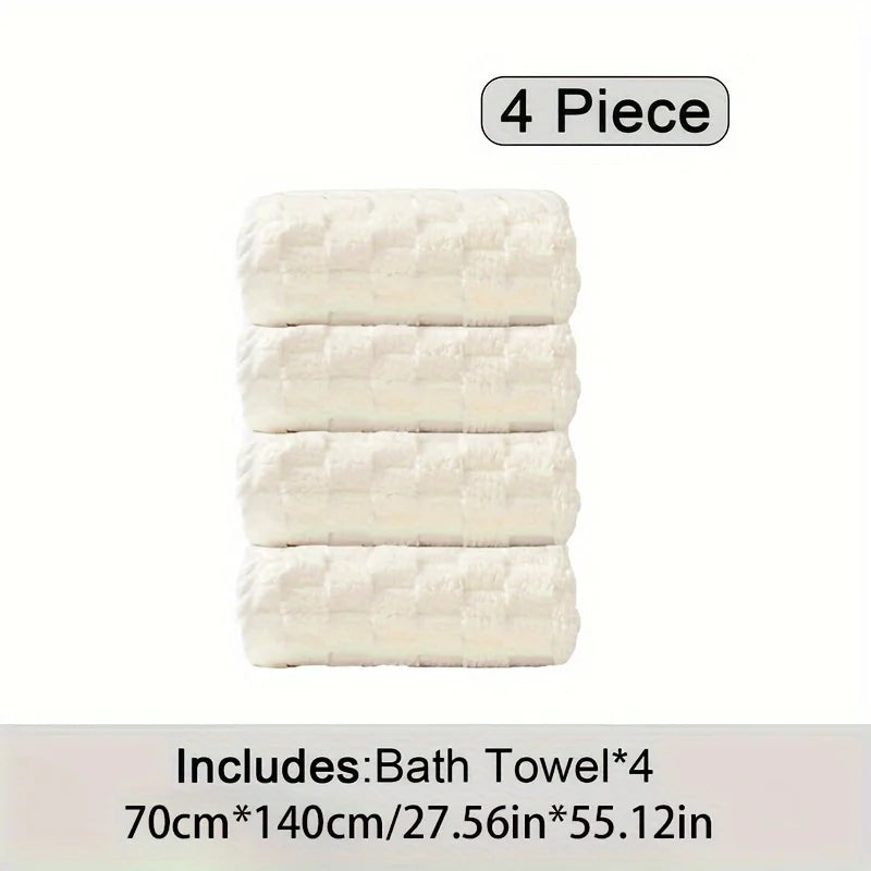 thick and big Bamboo Charcoal Coral Velvet Bath Towel For Adult Soft Absorbent Microfiber Fabric Towel Household Bathroom Towel Oasis Select