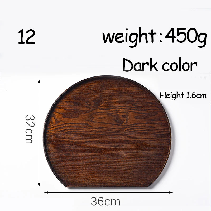Oval Serving Trays Tableware Dessert Tea Saucer Coasters Coffee Coasters Wooden Plate Storage Food Display Home Hotel Decor Oasis Select 12