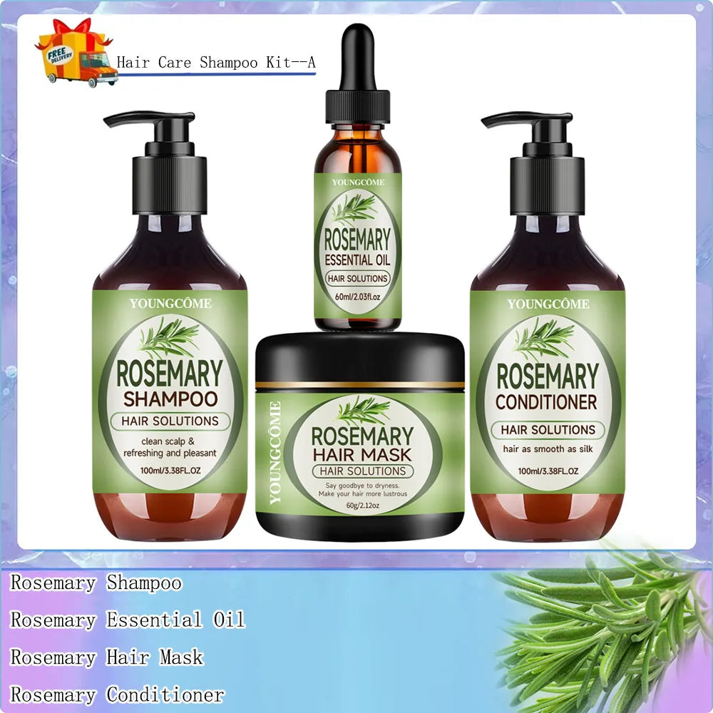 Rosemary Essential Oil Hair Mask & Nourishing Serum – YOUNGCOME Rosemary Hair Mask Oasis Select Hair Care Kit-A