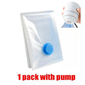 7Sizes Reusable Vacuum Bags or Electric/Hand Pump Vacuum Compression Sealer Bag Mini Vacuum Sealer Machine for Clothes Organizer Oasis Select 30x50 with pump