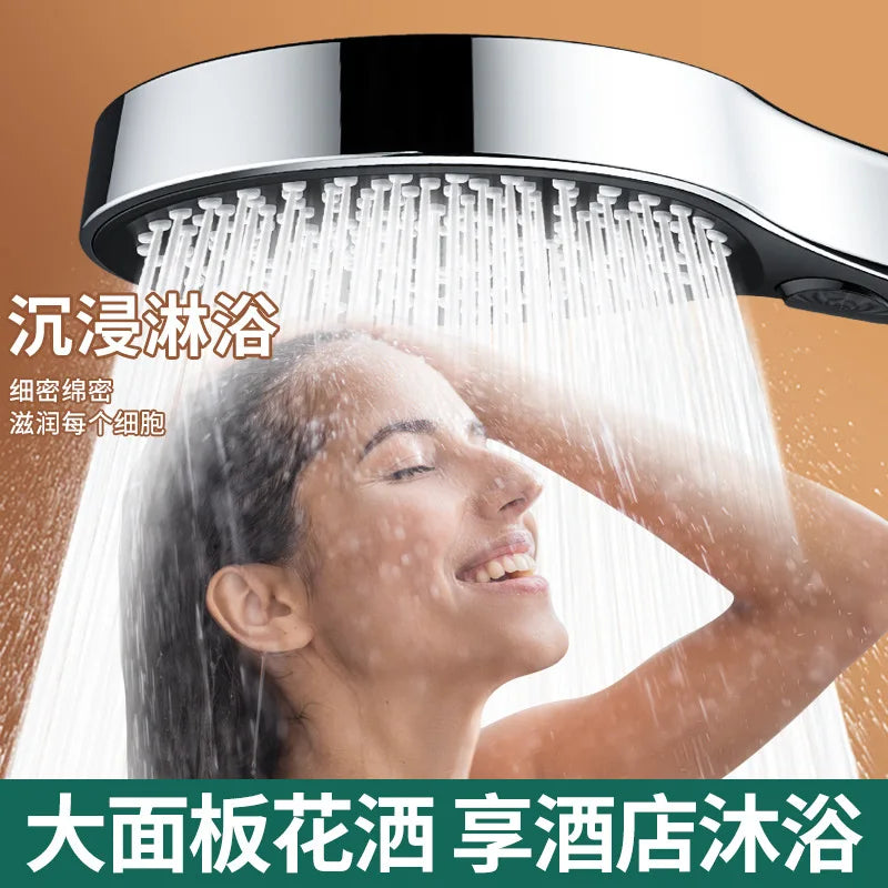 New 135mm Big Panel Shower 3 Modes Adjustable Water Saving Shower High Pressure Showerhead With Filter Bathroom Massage Shower Oasis Select