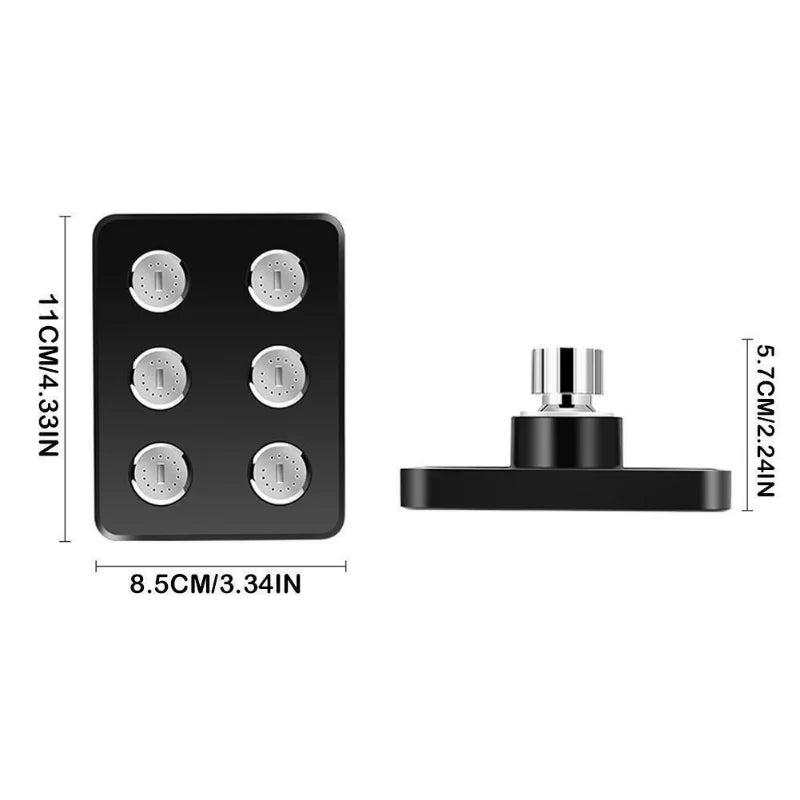 360° Mini-Surround Pressurized Shower Head Large Water Rain Shower Head Showerhead Shower Bathroom Accessories Oasis Select