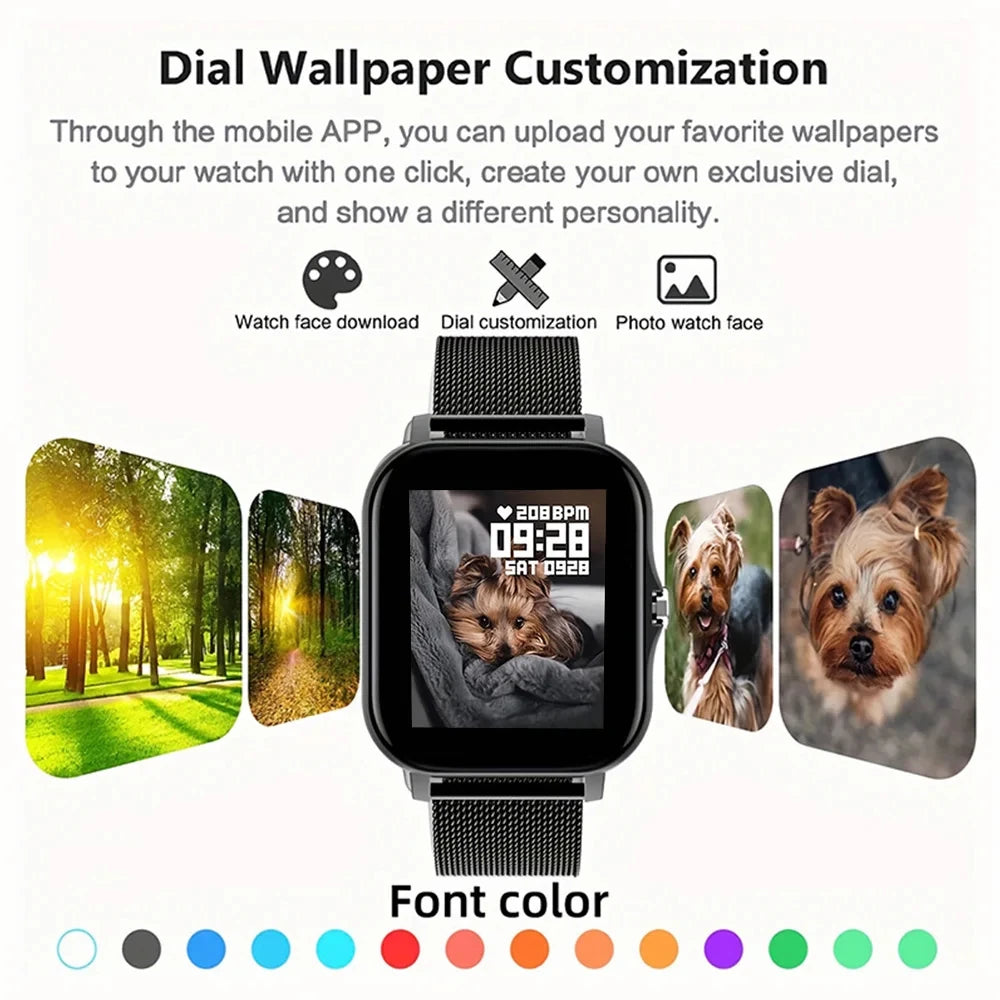 PENGAGAR Smart Watch 1.83" AMOLED Bluetooth Call Fitness Tracker
