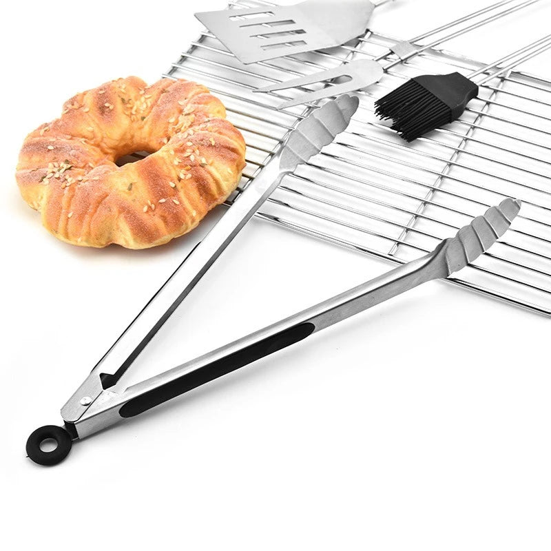 4-Piece Stainless Steel BBQ Grill Tools Set with Carry Bag BBQ Grill Tool Set Oasis Select