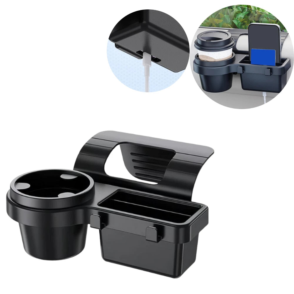 Multifunctional Car Organizer For Cup Stand, Phone Holder, Key Hooks Tray Expander Door Window Storage Rack Auto Accessories Oasis Select