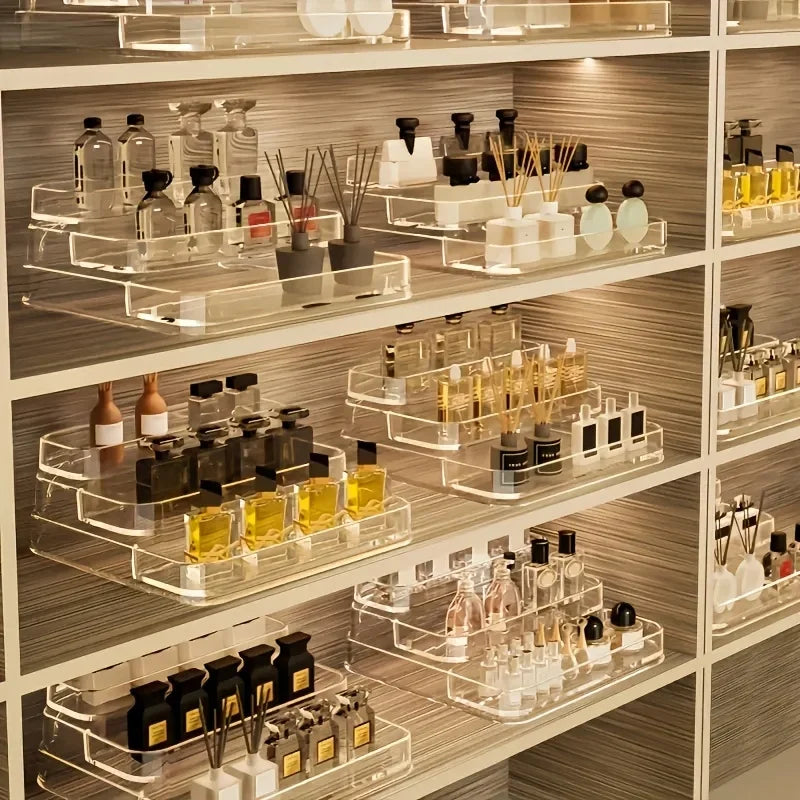 Perfume Storage Box-Cosmetic Storage Box, Sturdy Transparent Rack, Suitable for Kitchen and Bathroom Countertop Cabinet Storage Oasis Select