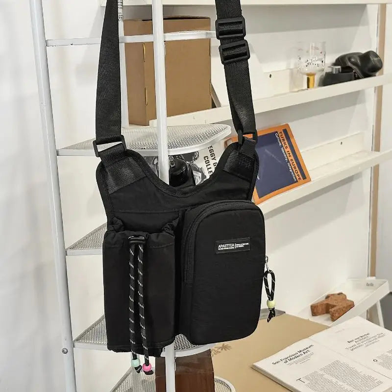 Minimalist Crossbody Water Bottle Bag | Nylon Shoulder Pouch Crossbody Shoulder Bag Oasis Select A1
