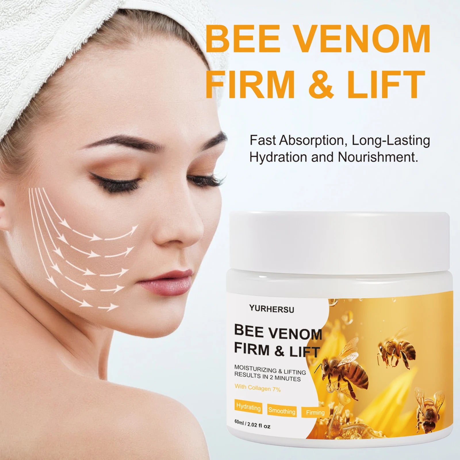 YURHERSU Bee Firming Face Cream 60ml – Smooth & Lift All Skin Firming Face Cream Oasis Select