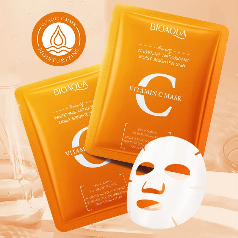 BIOAQUA Vitamin C Face Mask – Whitening, Hydrating & Anti-Aging Vitamin C Face Mask Oasis Select