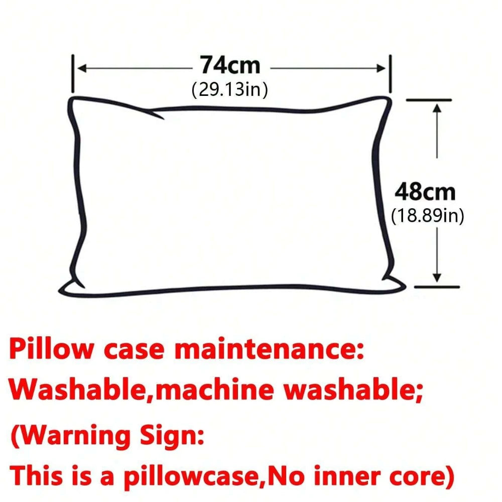2pcs Warm Winter Stripe Soft Velvet Pillow Cases Skin-friendly 48x74cm Dual-sided Pillowcases Pillow Cover Cushion Cover Bedding Oasis Select