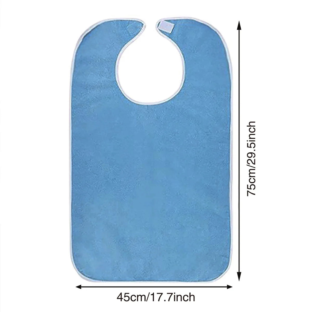 1pc Adult Bib for Eating and Care, Soft and Lightweight Daily Care Apron, Essential Aid for Elderly Mealtime Recovery Oasis Select Blue