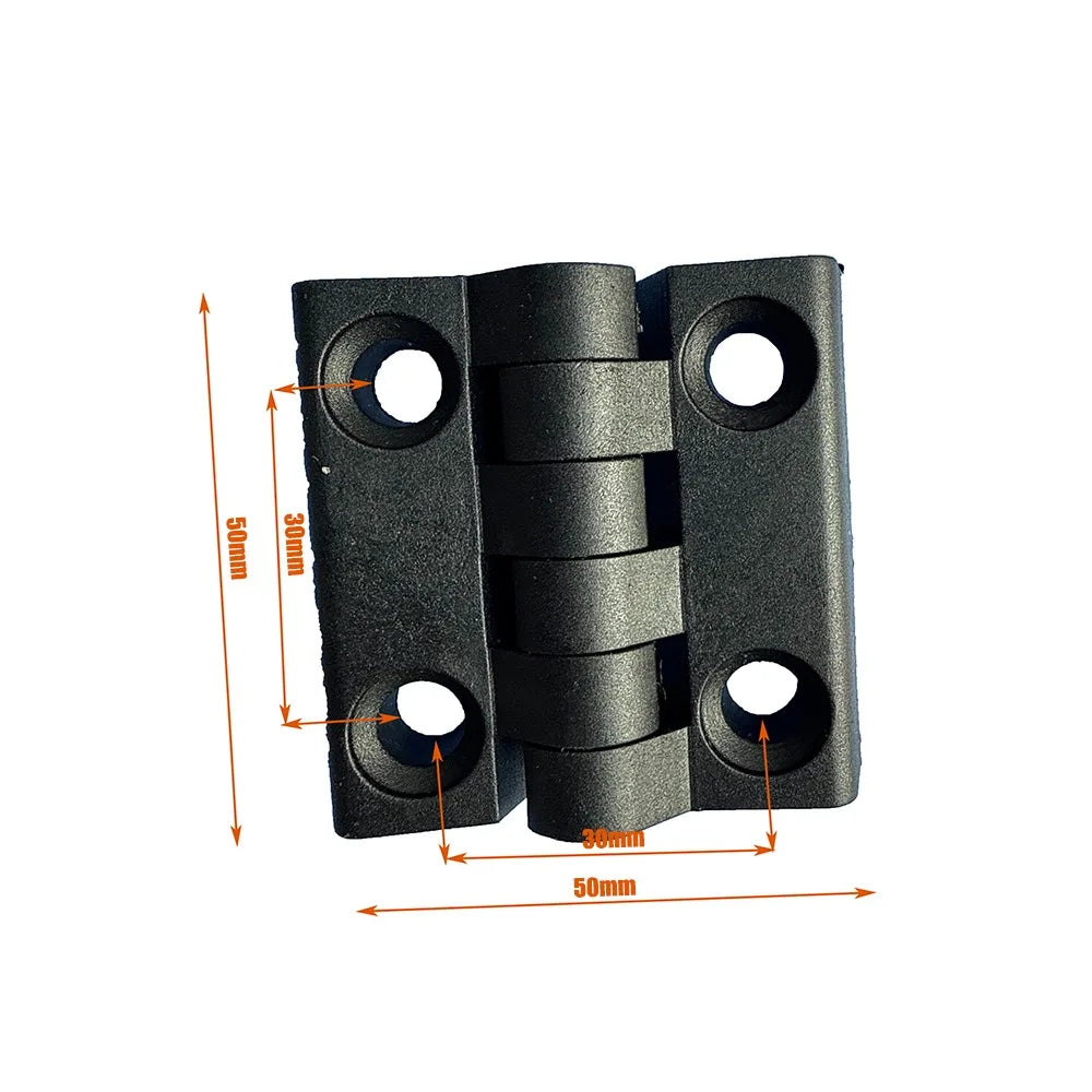 Professional ABS Plastic Plastic Door Hinge Black Durable Cabinet Door Hinge Wear-resistant Hardware Door Bearing For Furniture Oasis Select 50x50mm