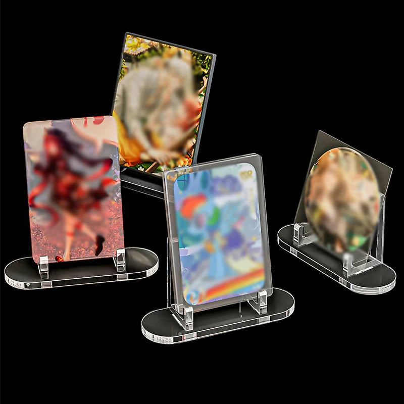 1PC Transparent acrylic badge display holder medals honor storage display stand desktop color paper card storage holder Oasis Select