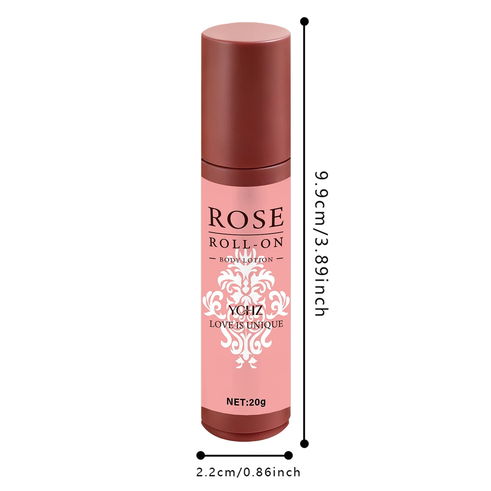 YCHZ Rose Roll-On Deodorant – 72-Hour Odor Protection, 20ml