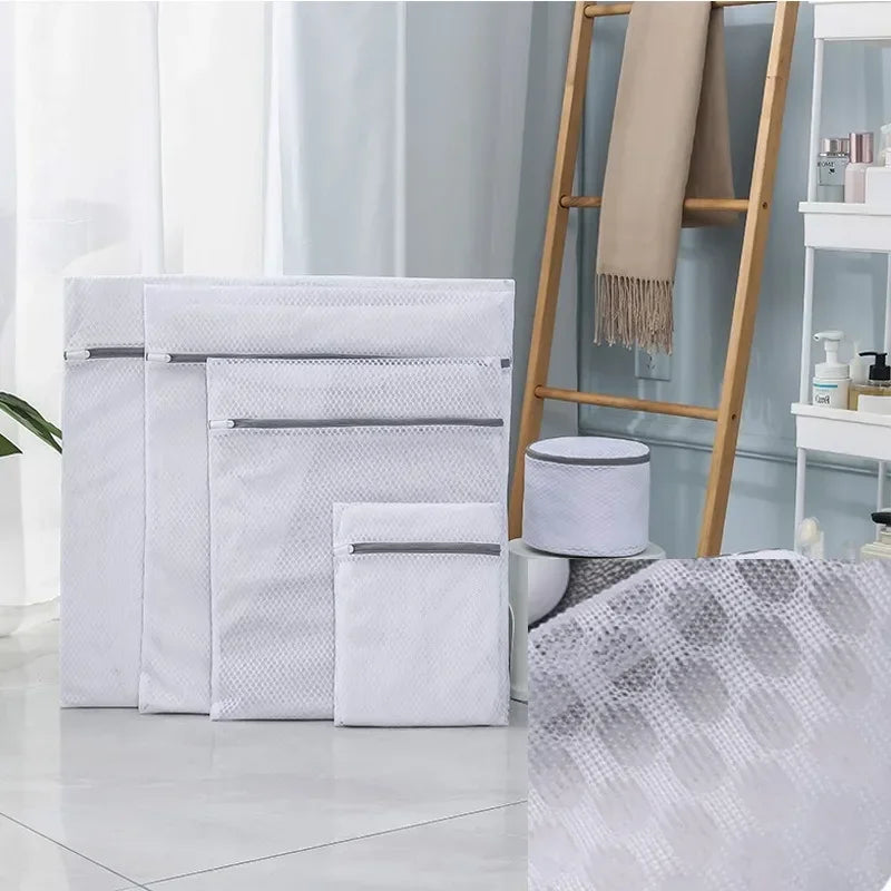 5Pcs Mesh Laundry Bags Durable Honeycomb Mesh Laundry Organizer Bags Reusable Washing Machines Bag Oasis Select