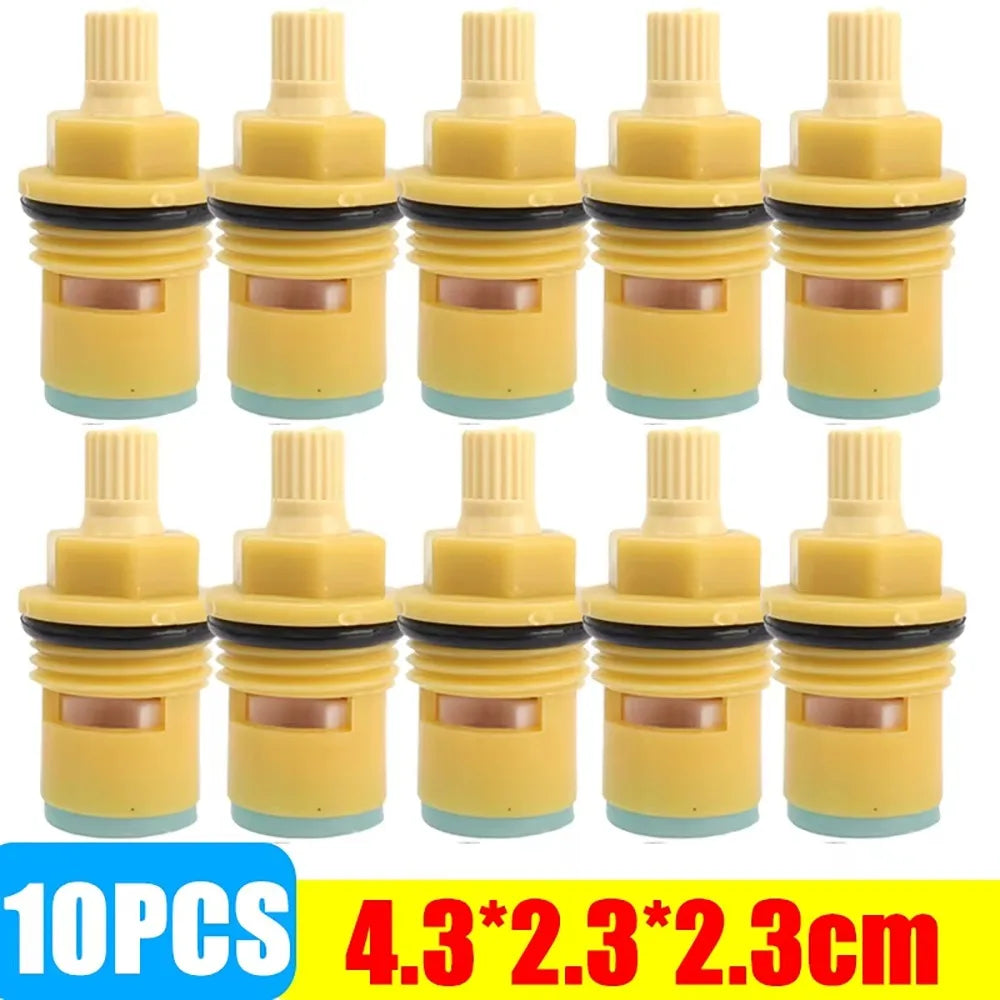 10Pcs Plastic Faucet Cartridge Bathroom Kitchen Tap Valves Core Replacement Repair Part Tap Inner Valves Hardware Accessory Oasis Select yellow