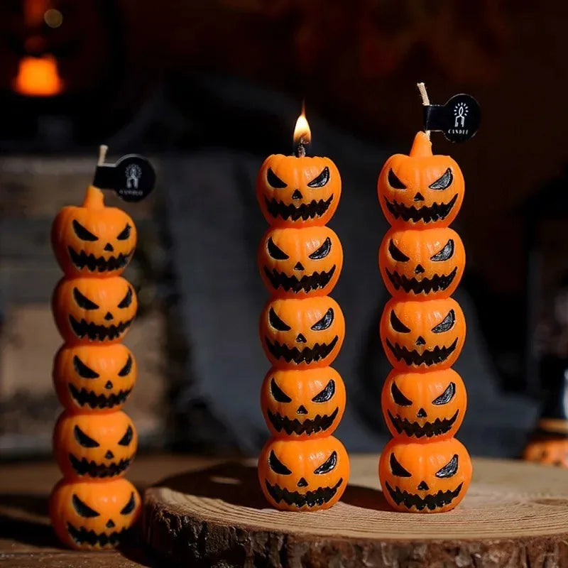 3PCS Halloween Aromatherapy Candles Spooky Skull Bone Fingers Pumpkin Candle 3D Scented Candles Festival Home Decoration Gifts Oasis Select