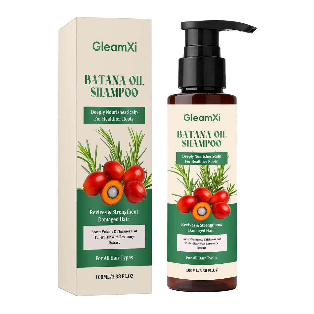 Batana Oil Shampoo with Rosemary Anti-Breakage Repair Split Ends Damaged Hair Oil Control Volumizing Shampoo for Dry Hair Oasis Select 100ml boxed