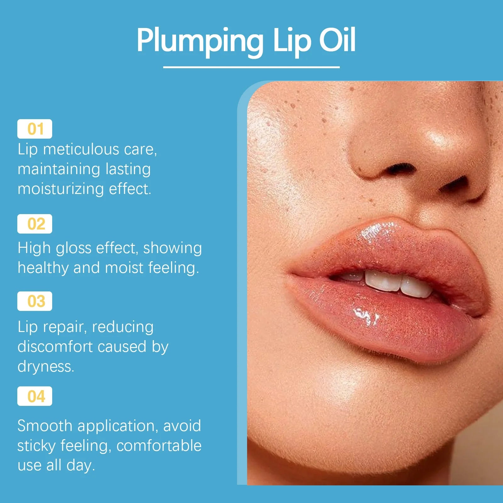 Plumping Lip Oil Daily Moisturizing Care Nourishes Softens Lips Repair Dry Chapped Lips Brightening Moisturizing Lip Care Oasis Select