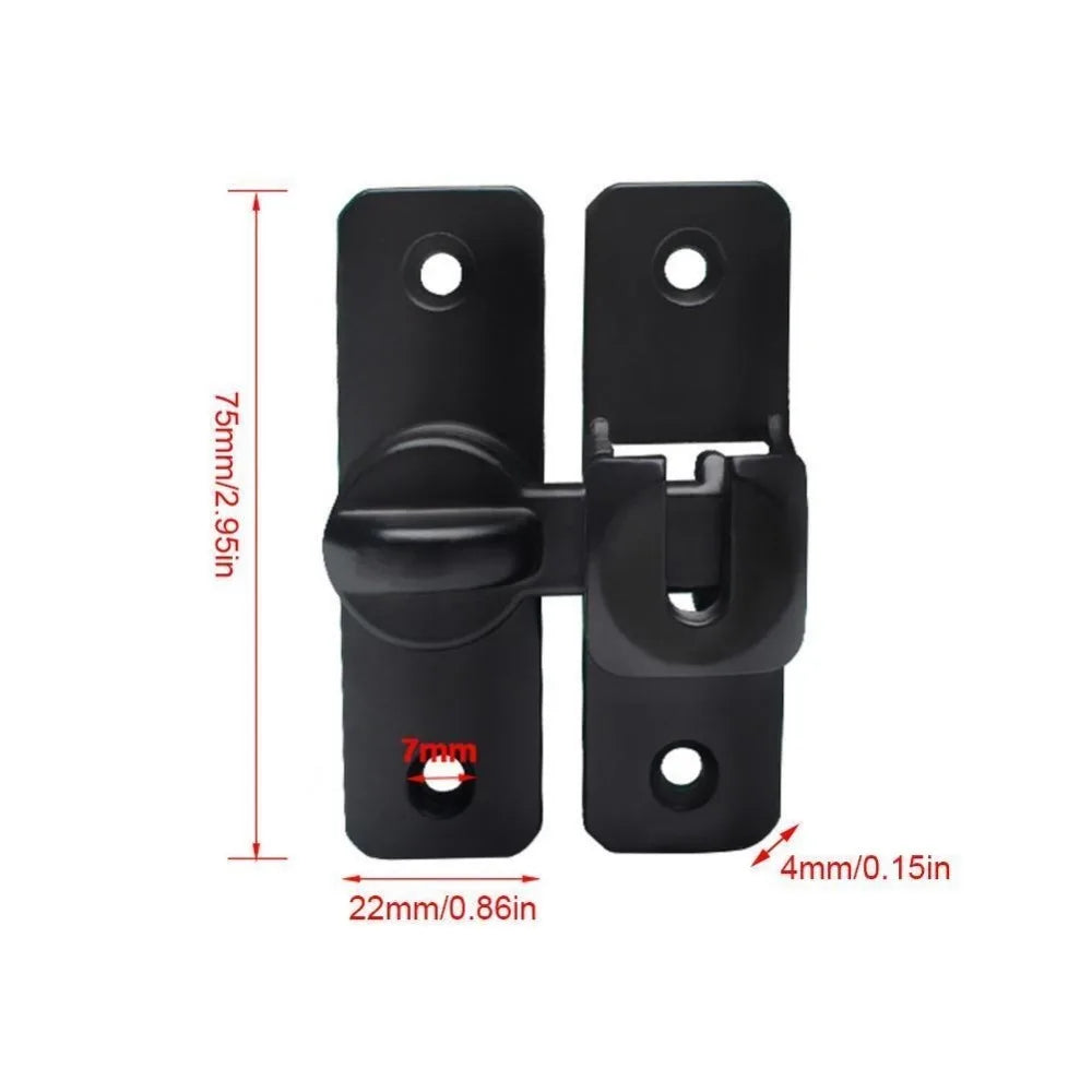 Aluminum Sliding Door Flip Latch Lock | No-Drill Security Bolt