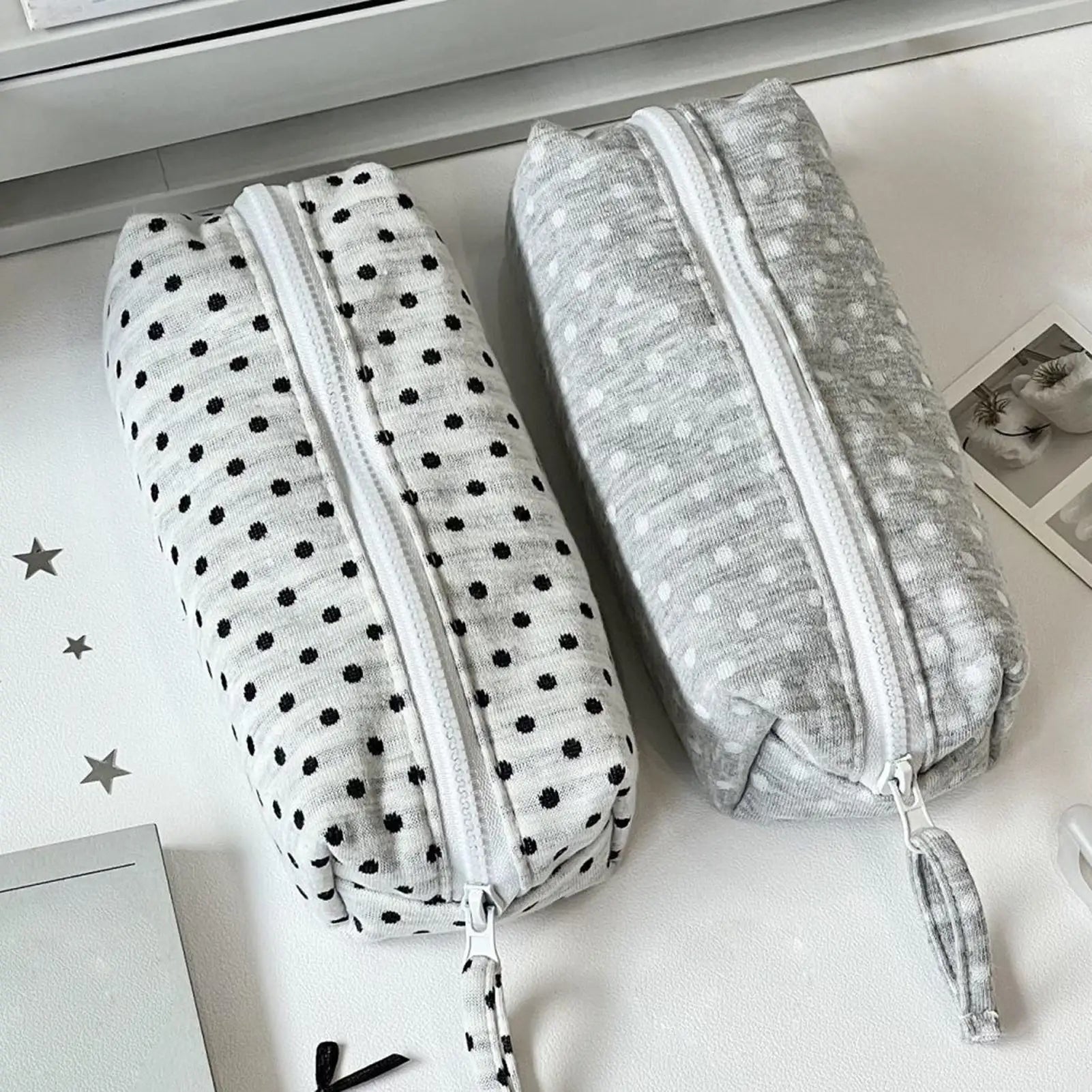 Pencil Bag Multifunctional Dot Design Pencil Case Large Capacity Stationery Pouch Stationery Organizer Bags Back To School Oasis Select