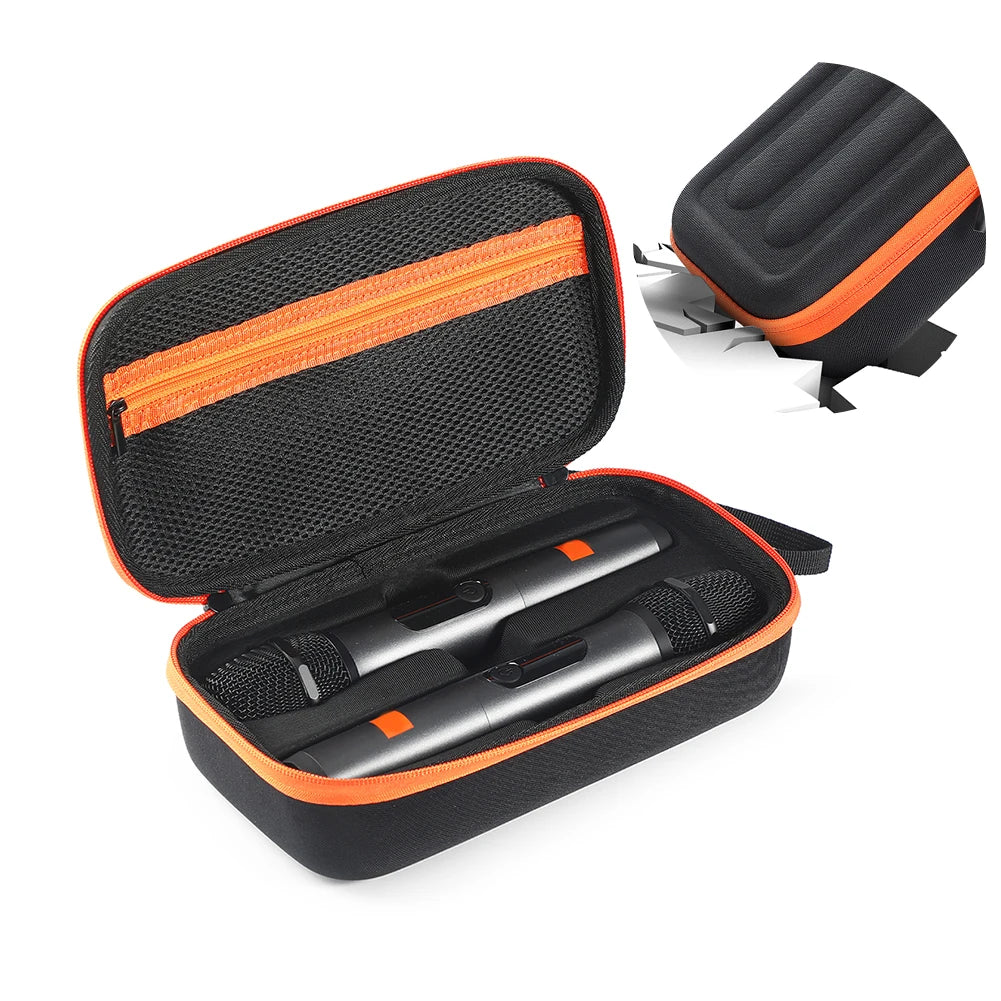 Microphone Storage Bag EVA Bag For Microphones Multiple Compartments Water-resistant Material Compact And Secure Storage Oasis Select
