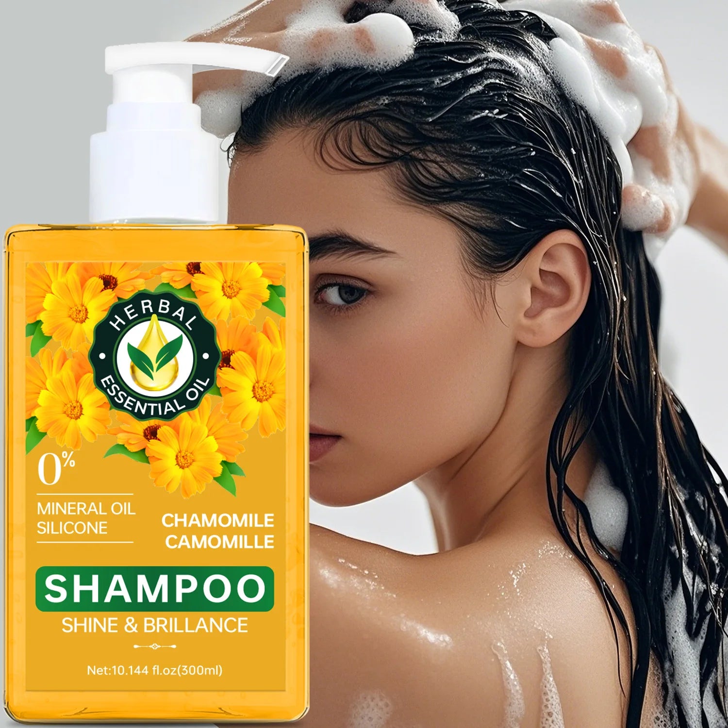 Herbal Essential Oil Shampoo – Chamomile, Aloe Vera & Passion Fruit