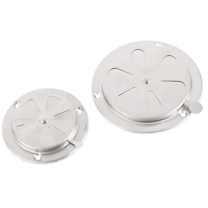 95/125mm Adjustable Air Vent Grille Round Ducting Ventilation Grilles Cover Stainless Steel BBQ Grill Smoker Exhaust Vent Stove Oasis Select