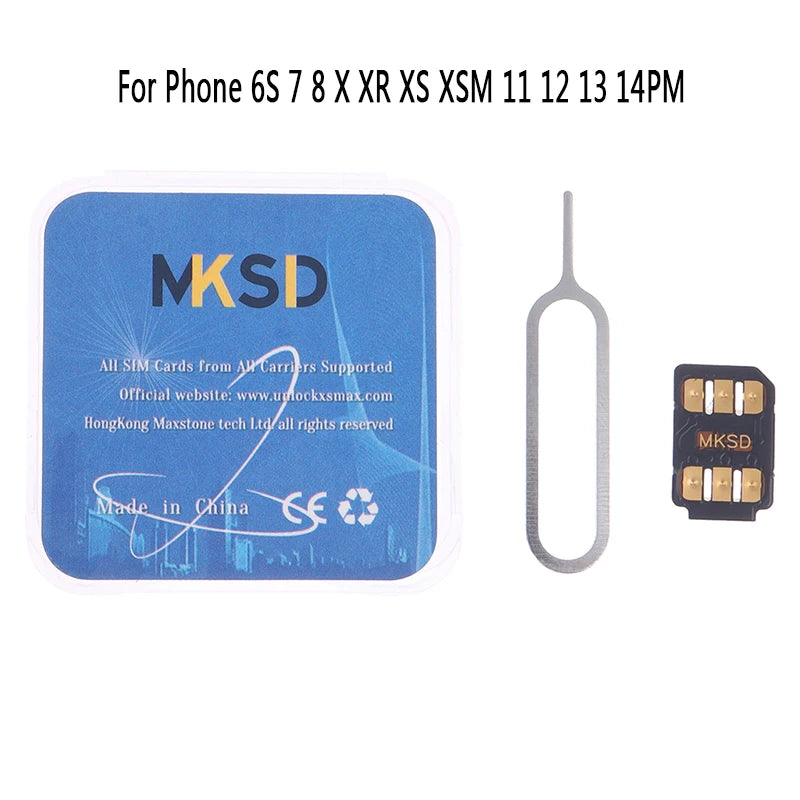 MKSD SIM Unlock Card Sticker for iPhone 6 to 13 Pro Max