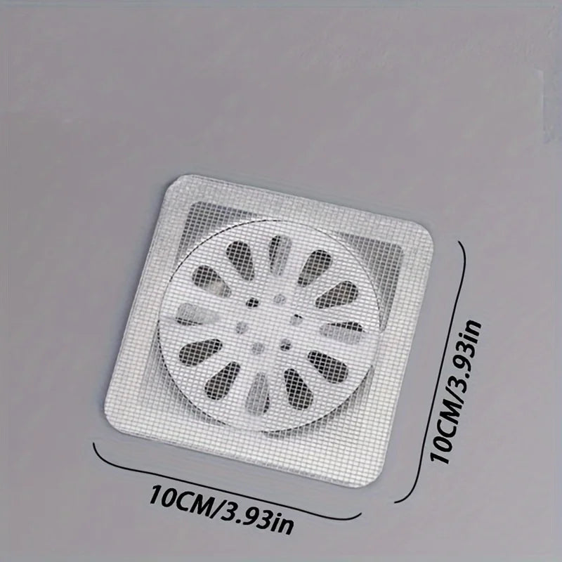 Disposable Hair Catchers for Shower Mesh Shower Drain Covers - Floor Sink Strainer Filter Mesh Stickers Bathroom Accessories Oasis Select
