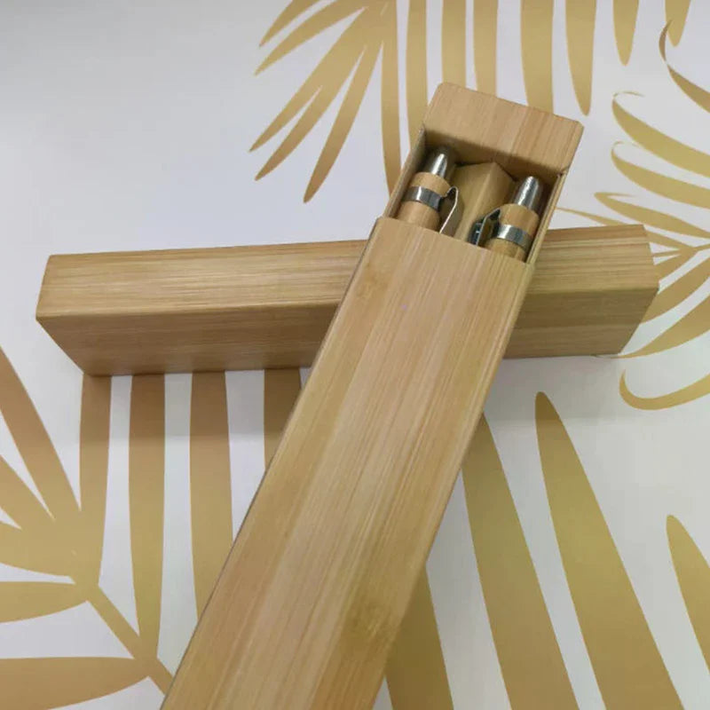 2Pcs Bamboo Ballpoint Pen Stylus Contact Pen Office & School Supplies Pens & Writing Supplies Gifts-Black Ink Oasis Select
