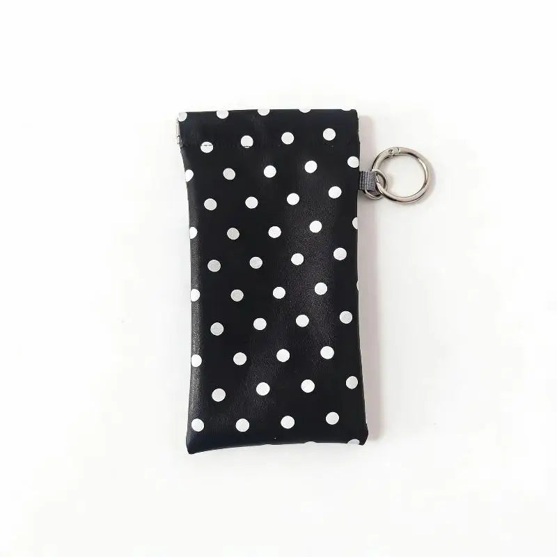 Polka Dot Eyeglasses Case – Travel Sunglasses Zipper Pouch Eyeglasses Case Oasis Select Black