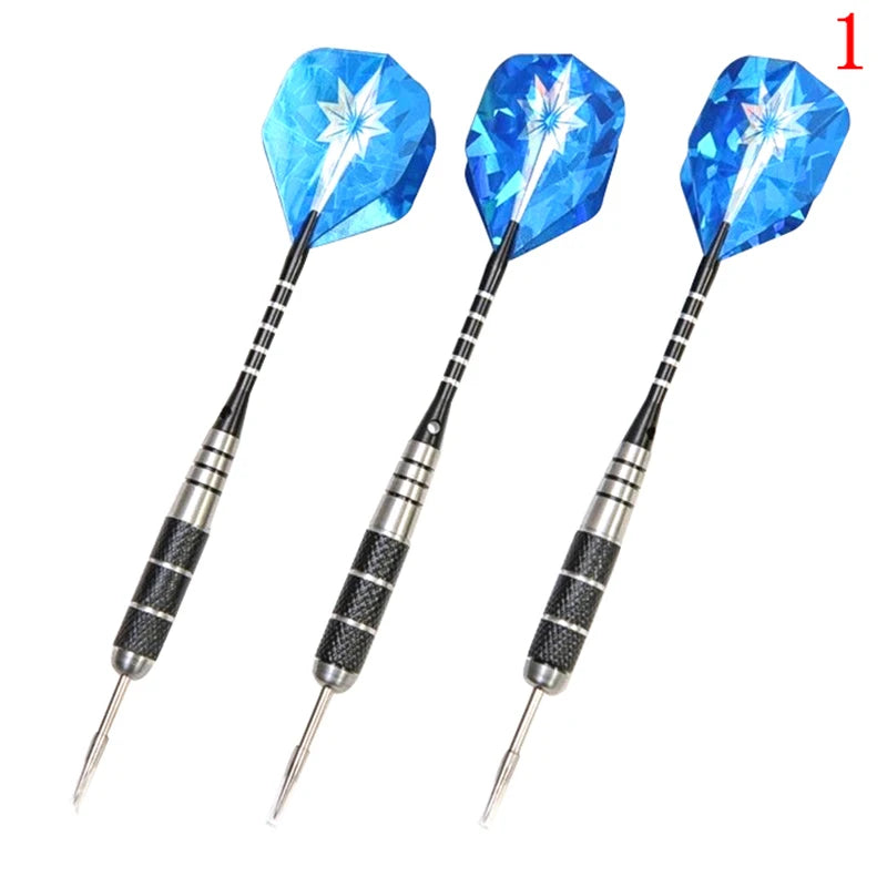 3 Pieces In A Pack 22g Anti-fall Needles Full Metal Darts Set Safety Video Game Darts Indoor Soft Darts Steel Shaft Darts Oasis Select A