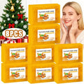 8Psc Turmeric Lemon Koji Acid Soap, Family Soap, Three-in-One Effect, Gentle Cleansing and Makeup Oasis Select yellow 800G