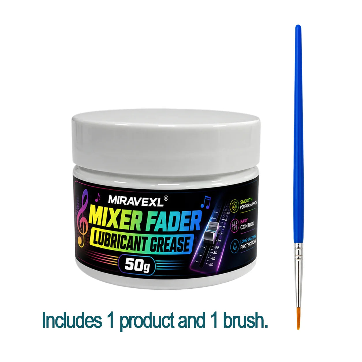 50g MIRAVEXL Mixer Fader Grease + Brush, Professional Mixer Lubrication, Smooth Performance, Long-Lasting, Easy to Apply Oasis Select 1 Can-1 Item