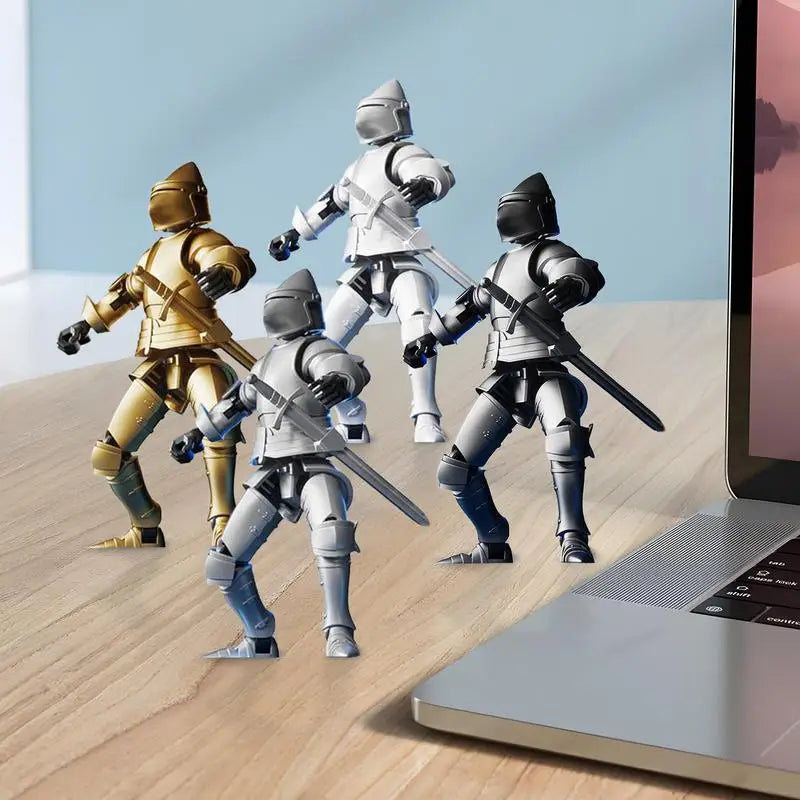 Medieval Action Figures Anime Figures Toys Movable Robot Multi-Jointed Dummys Fully Articulated Action Figures for Desk Display Oasis Select