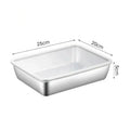 Food Storage Trays Rectangle Preservation Box with Plastic Cover Stainless Steel Multi-Function Rustproof Barbecue Food Storager Oasis Select Large-size