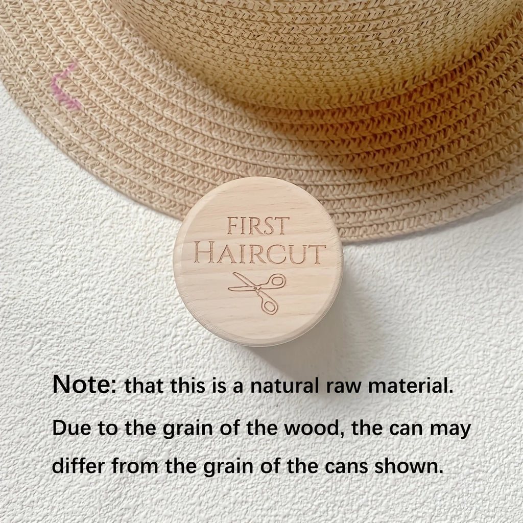 Wooden Fetal Hair Keepsake Box, Lightweight Minimalist Storage Case, Portable Baby First Memory Souvenir Gift for New Parents Oasis Select