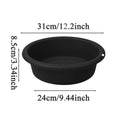 Sifting Pan Rustproof Pellet Sifter Mesh Screen Gold Prospecting Pan for Prospecting Mining Gardening Potted Plants Soil Dirt Oasis Select Round black