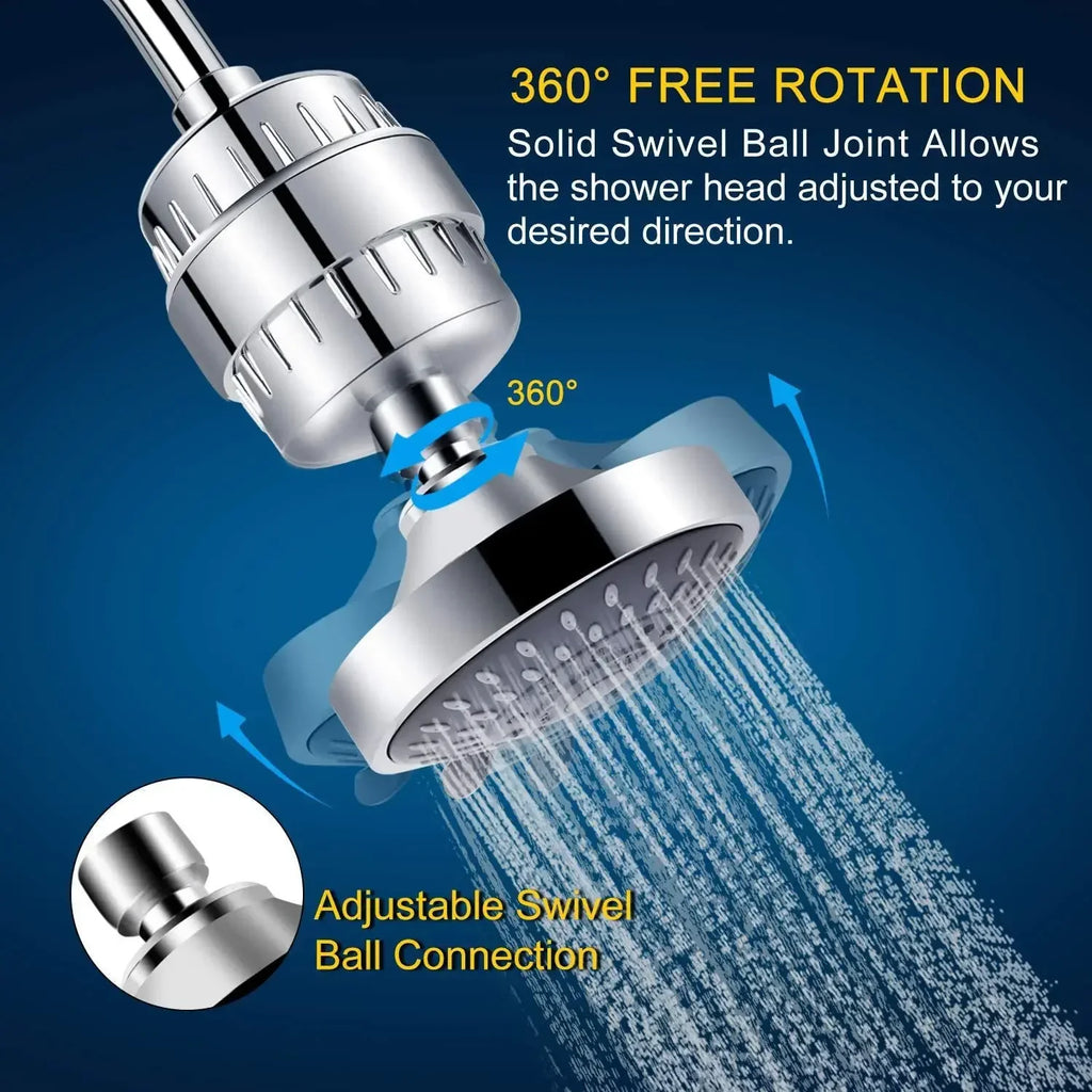 Shower head with filter, combination shower head combination, high-pressure nozzle with water filter for beauty and skincare Oasis Select