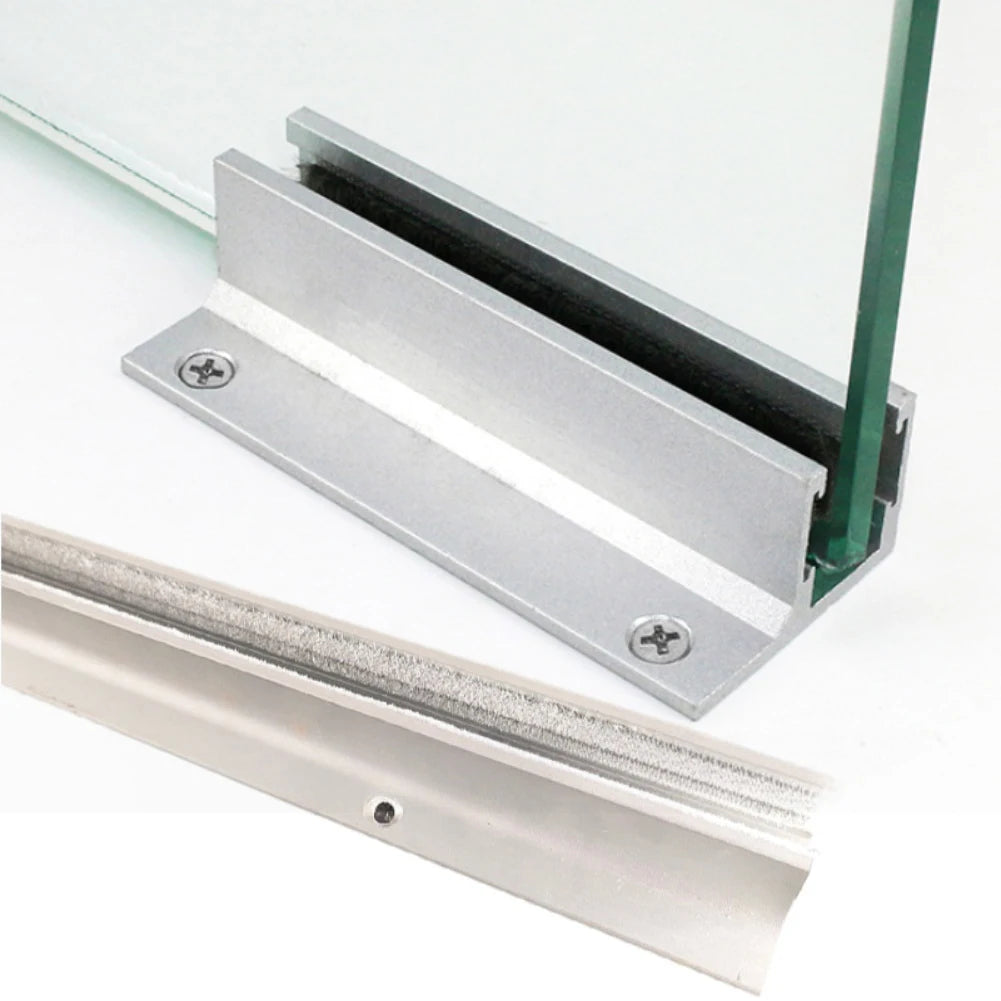 Sliding Door Floor Guide with Plush Lining to Minimize Noise and Zinc Alloy Base for Strong Glass Door Support Oasis Select