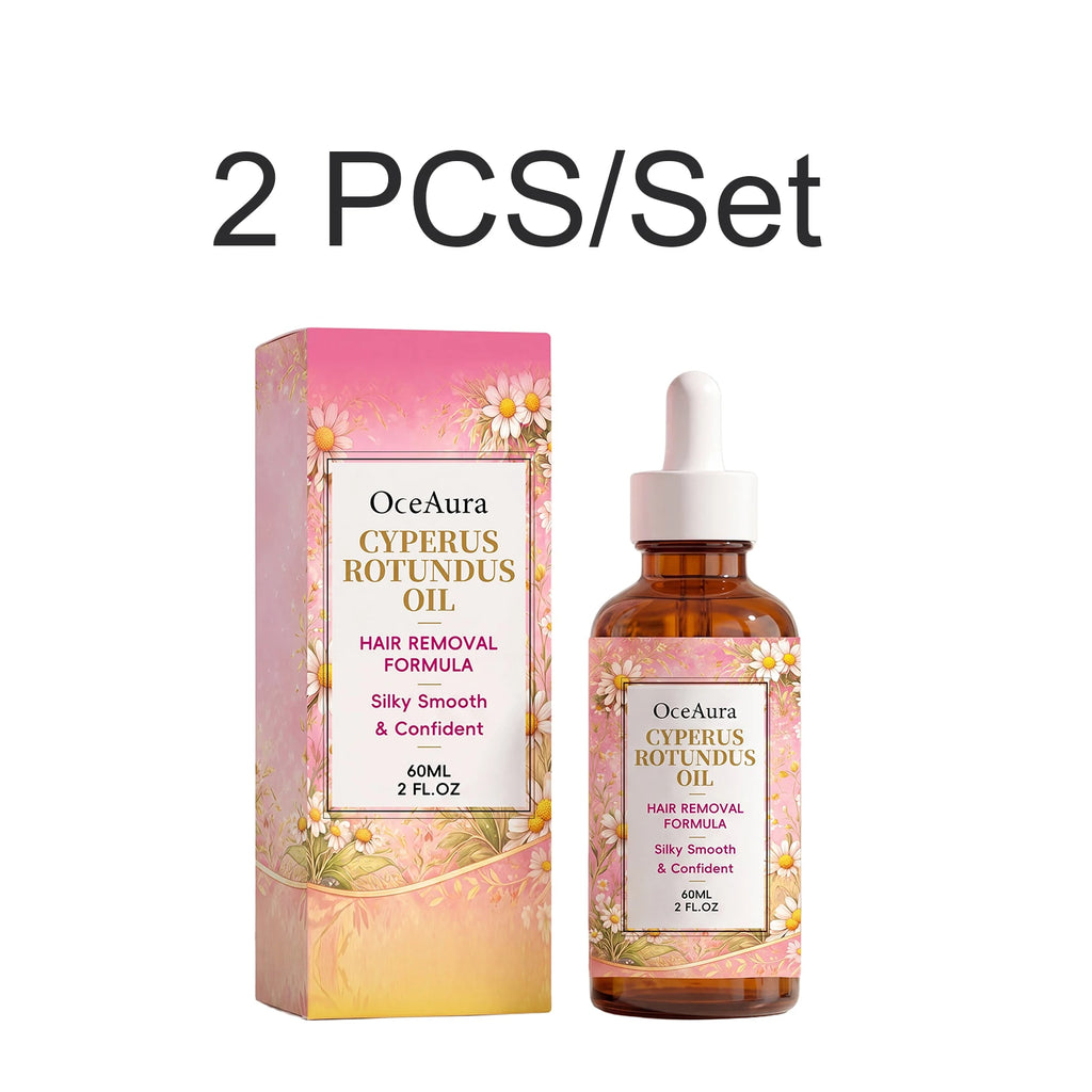 OceAura Cyperus Rotundus Oil Hair Removal Minimizing Oil After Shave Smoothing Hydrating Body Care Armpit Leg Arm 60ml Oasis Select 2 PCS