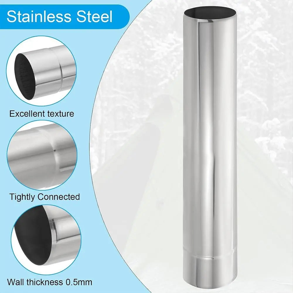Stainless Steel Flue Extension Pipe 6cm | Camping Chimney Tube