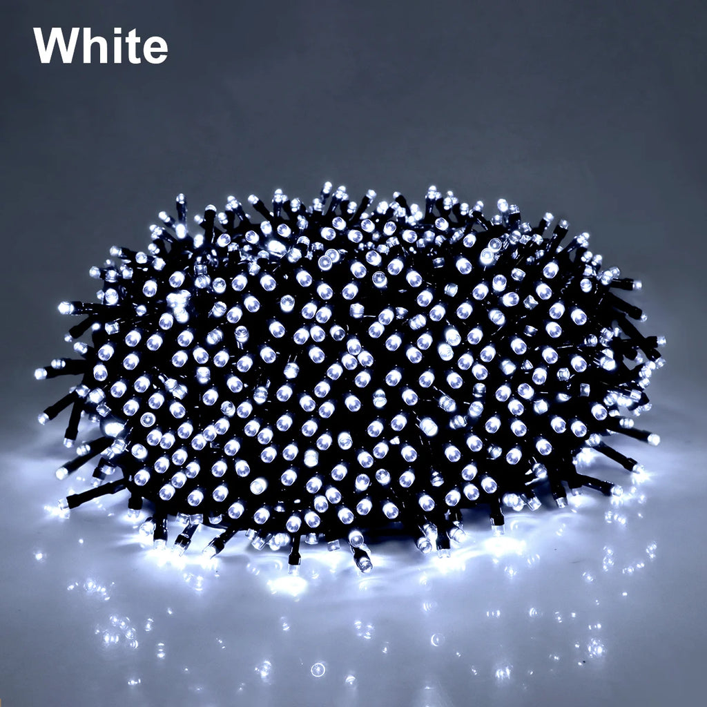 100M 50M Fairy Wedding Lights Decorative LED String 220V Outdoor Garden Waterproof Garland Light For Marry Christmas Street Lawn Oasis Select White EU Plug 50M 500LEDs