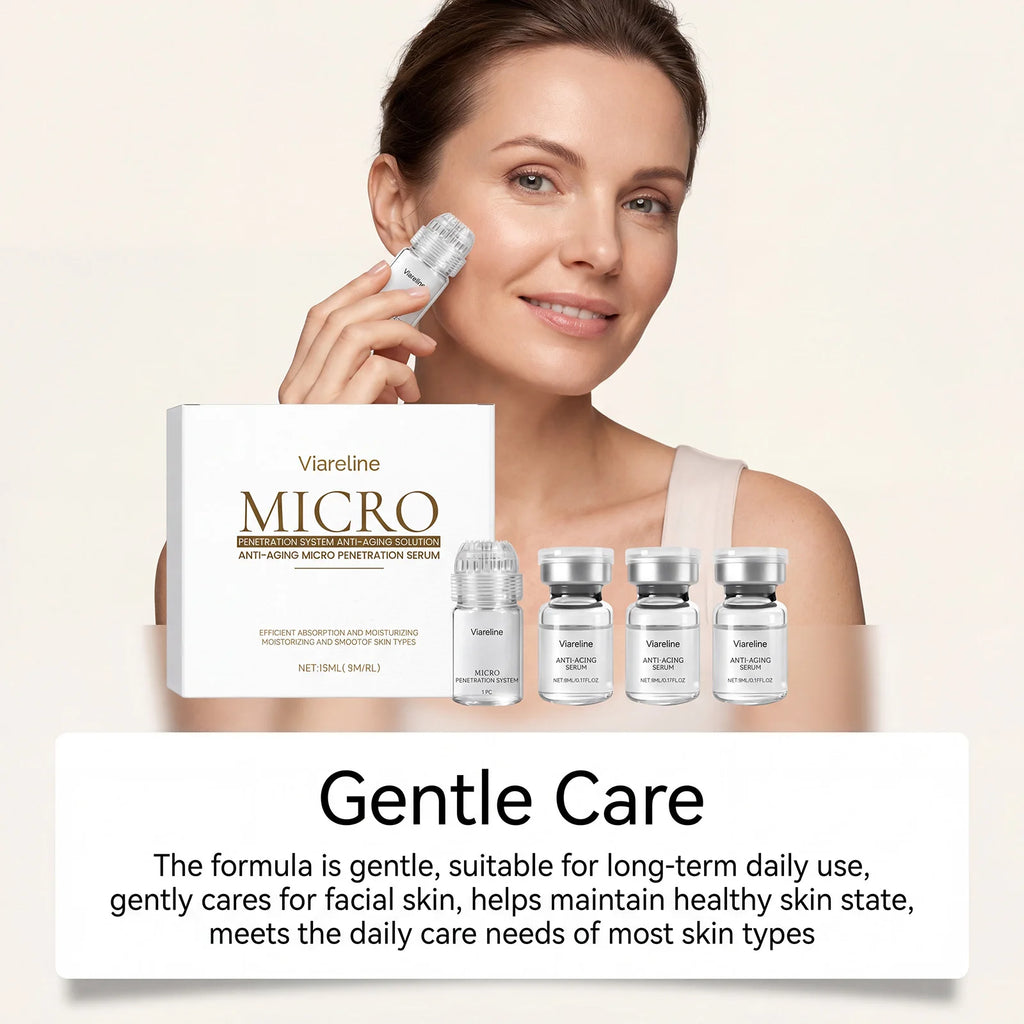 0.25mm Micro Penetration Anti-Aging Serum Kit Roller Collagen Boost Moisturizing Face Skin Firming Smoothing Facial Care Essence Oasis Select
