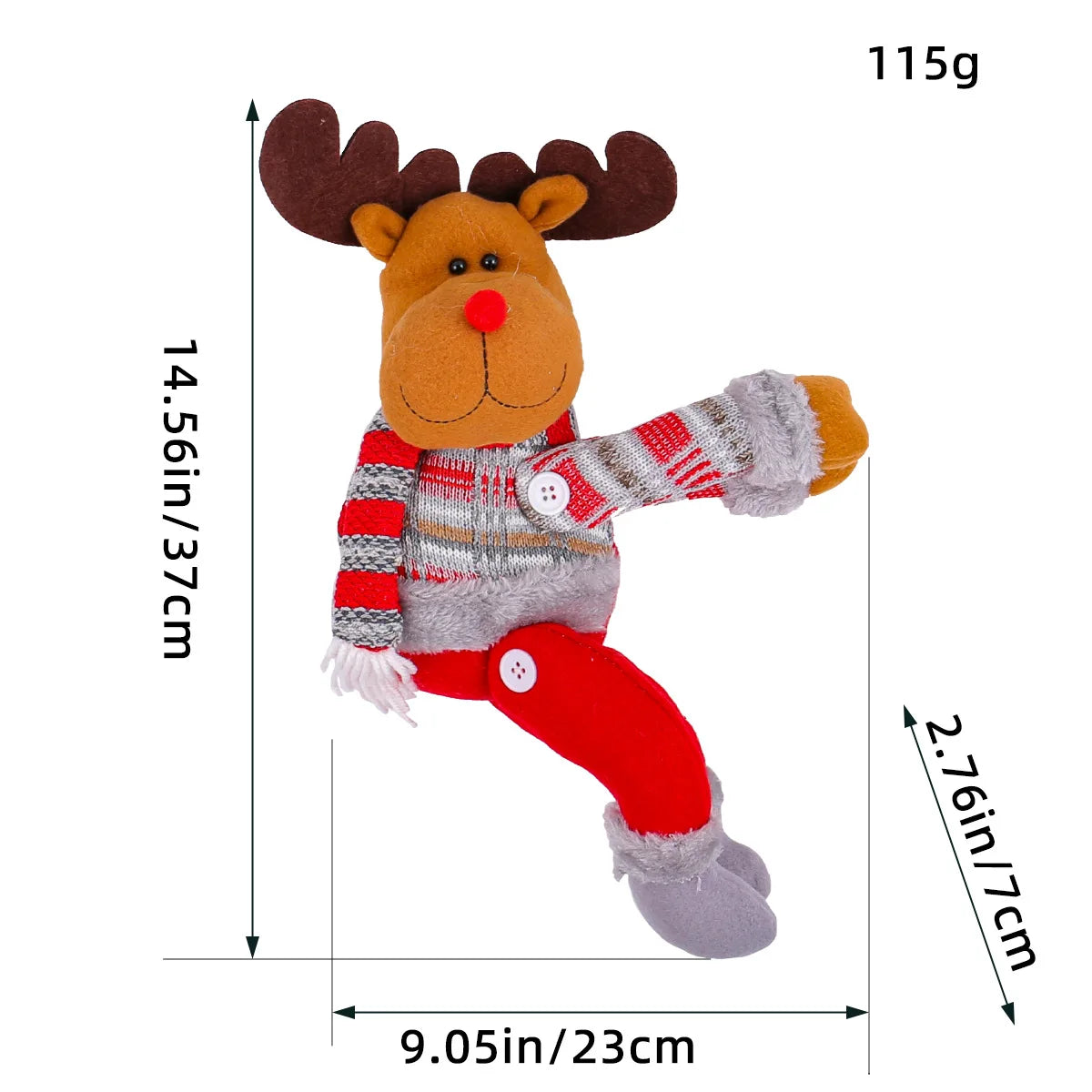 Christmas Decorations Home Curtain Decoration Buckle Cartoon Doll Holding Buckle Window Decoration Decoration Christmas Gifts Oasis Select B3-10 23x7x45cm