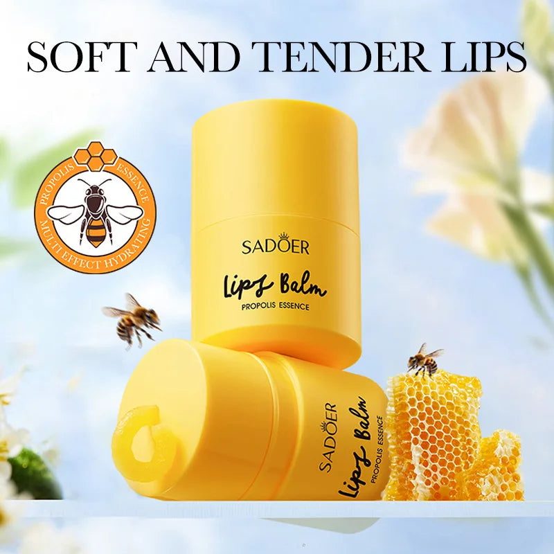 SADOER Honey Propolis Lip Balm – Plumping & Moisturizing Lip Balm Oasis Select