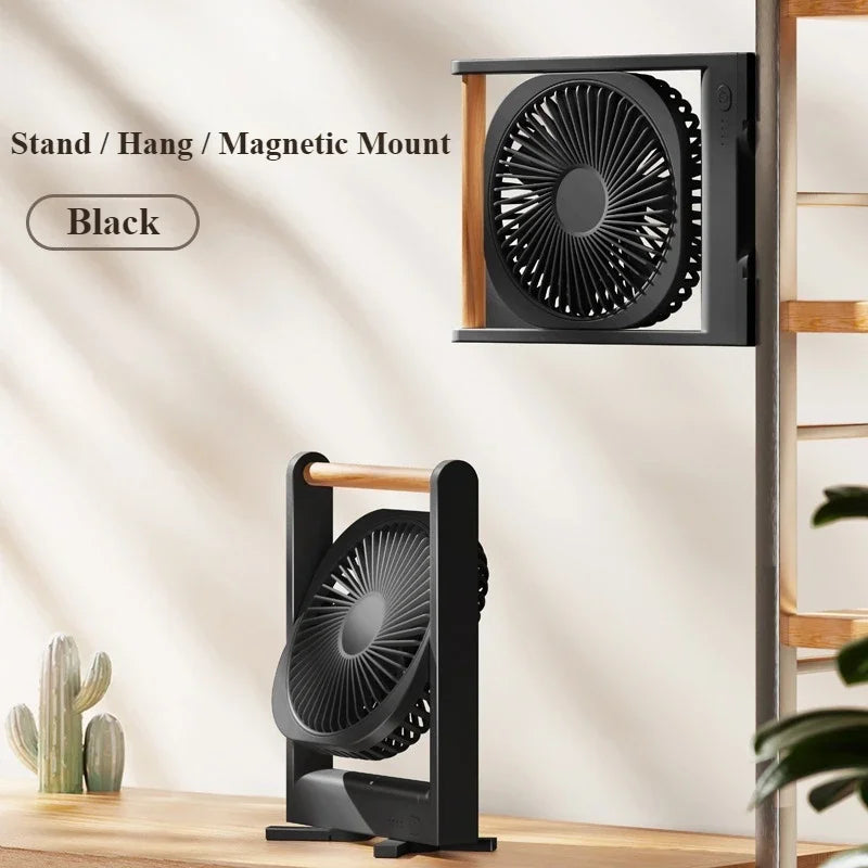 URGGU 3-in-1 Portable Fan – Desktop, Wall & Magnetic USB