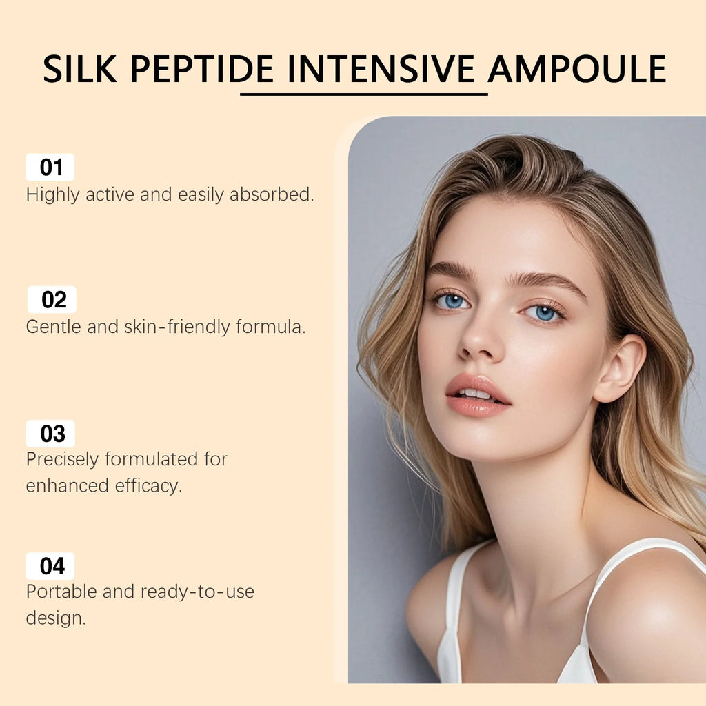 Collagen Silk Peptide Intensive Ampoule Lifting Tighten Skin Elasticity Booster Hydrating Anti-Wrinkle Firming Moisturizer Skin Oasis Select