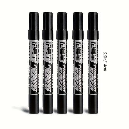 10/20pcs Permanent Marker Set, Waterproof Black Ink High-Capacity Oil-Based Pens, Office Supplies for Multi-Surface, Graffiti Oasis Select